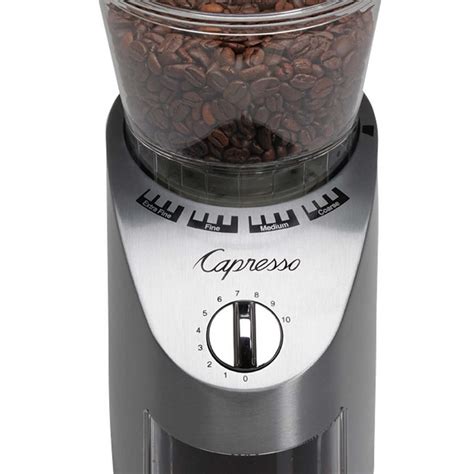 capresso metal die-cast housing conical burr grinder instruction manual|Capresso coffee grinder cleaning instructions.